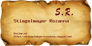 Stiegelmayer Rozanna névjegykártya